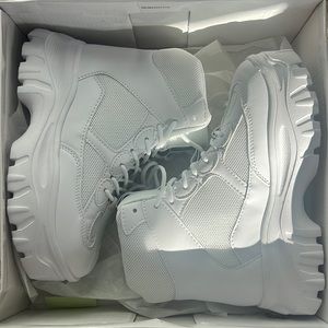 NEW White platform sporty sneakers